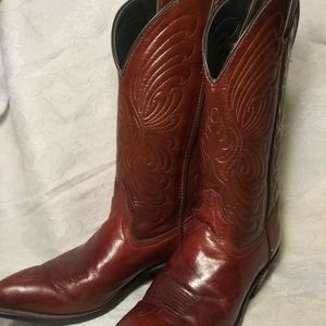 Laredo Cowboy Boots Brown Leather Size 7